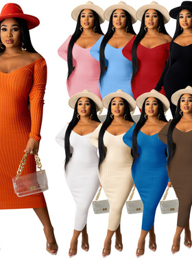 fat women plus size larger over knee dress dress long sleeve