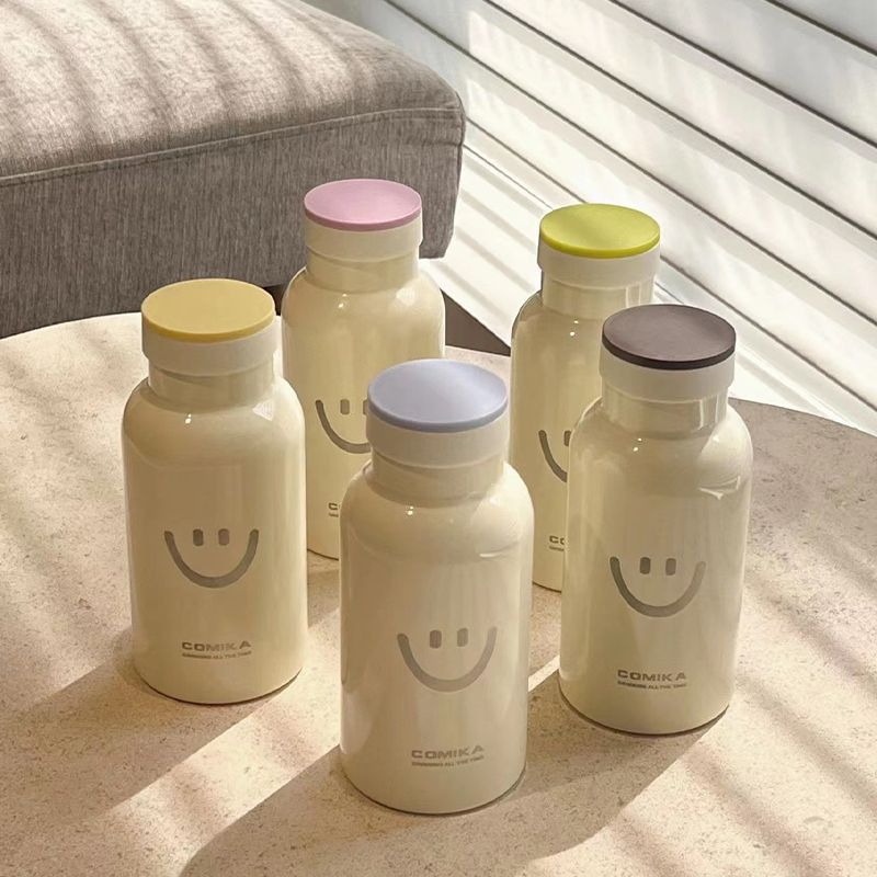 COMIKA开口笑脸保温杯口咔咖啡杯INS风女高颜值水杯随行杯520礼物