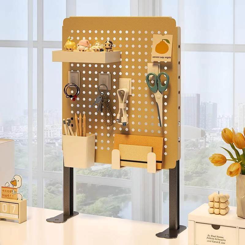 洞洞板桌面金属家用学习桌书桌宿舍立式收纳隔板桌上置物架展示架,模玩/动漫/周边/娃圈三坑/桌游,桌游配件/卡套/保护膜,淘宝优惠券,粉丝福利购,淘宝优惠卷