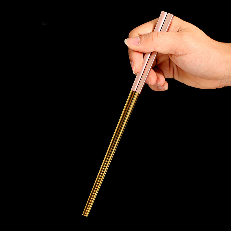 筷子 304不锈钢餐具 创意家用方形防滑筷子勺子 欧式高档镀粉金箸,办公设备/耗材/相关服务,其它,淘宝优惠券,粉丝福利购,淘宝优惠卷
