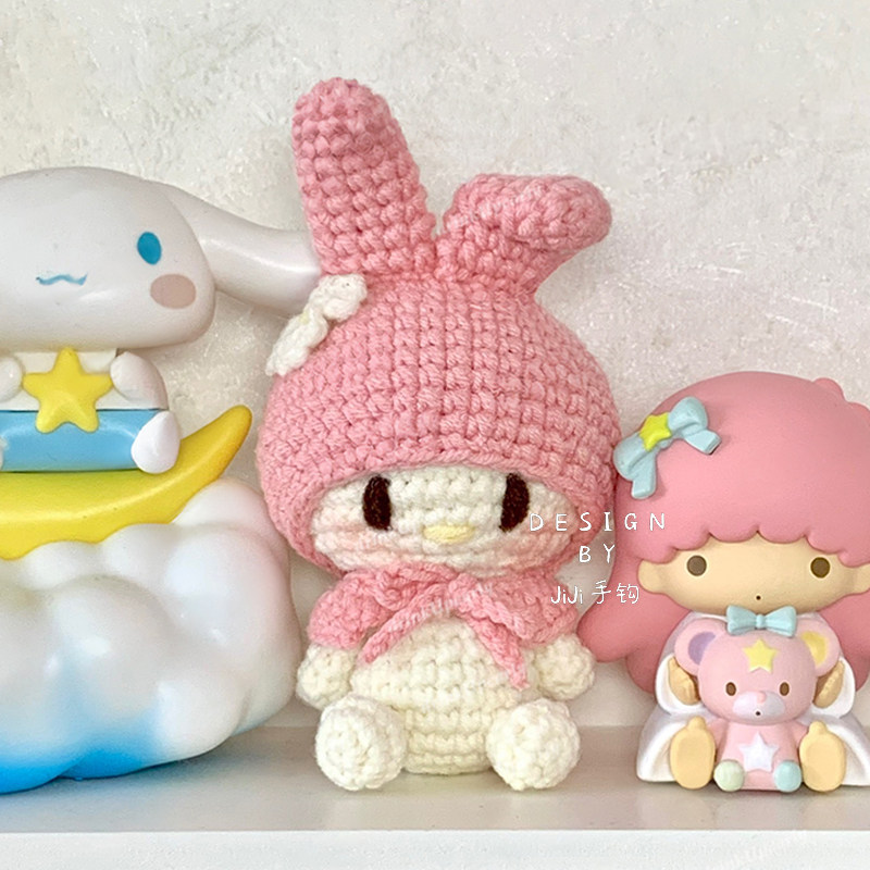 diy手工美乐蒂兔子毛线材料包带教程打发时间送女友礼物卡通玩偶,服饰配件/皮带/帽子/围巾,DIY编织材料包,淘宝优惠券,粉丝福利购,淘宝优惠卷