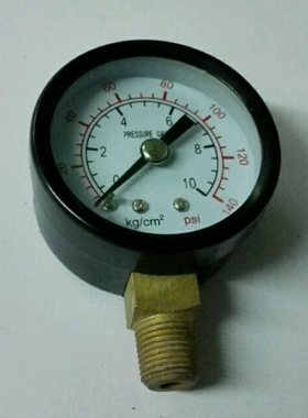 Y40 0~10kgf/cm2 0~1mpa 直径40mm 英文双刻度显示压力表 y-40