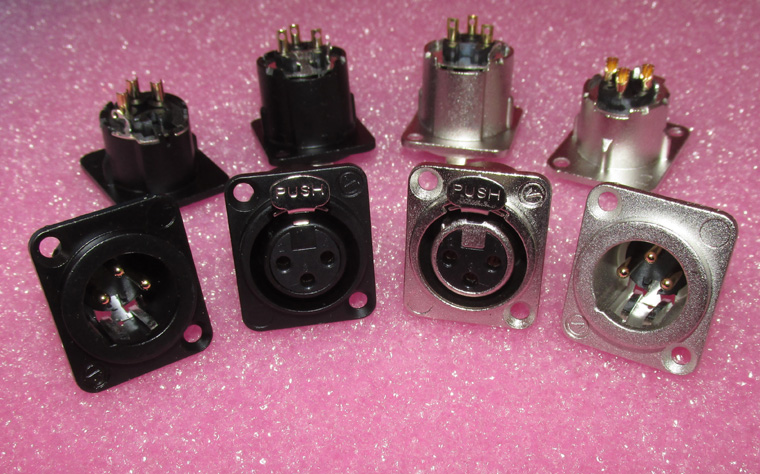 镀金三芯卡农座信号平衡