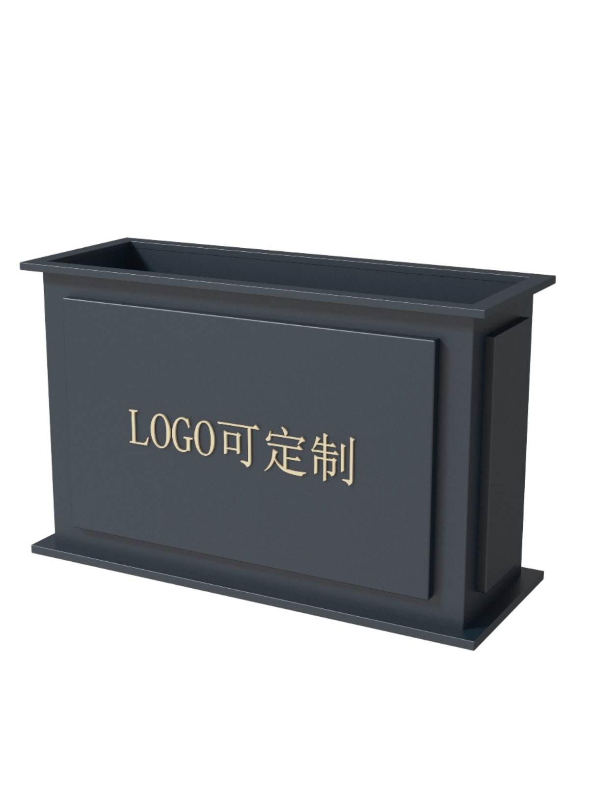 售楼部室外移动花坛围栏 简约户外铁艺花箱组合 商业街咖啡厅花架