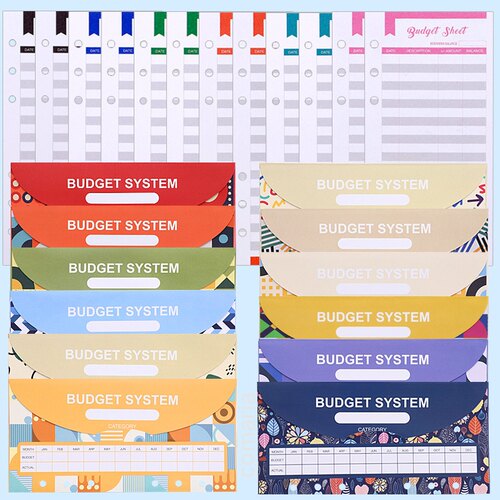 A6 budget binder system money saving envelopes budget sheets