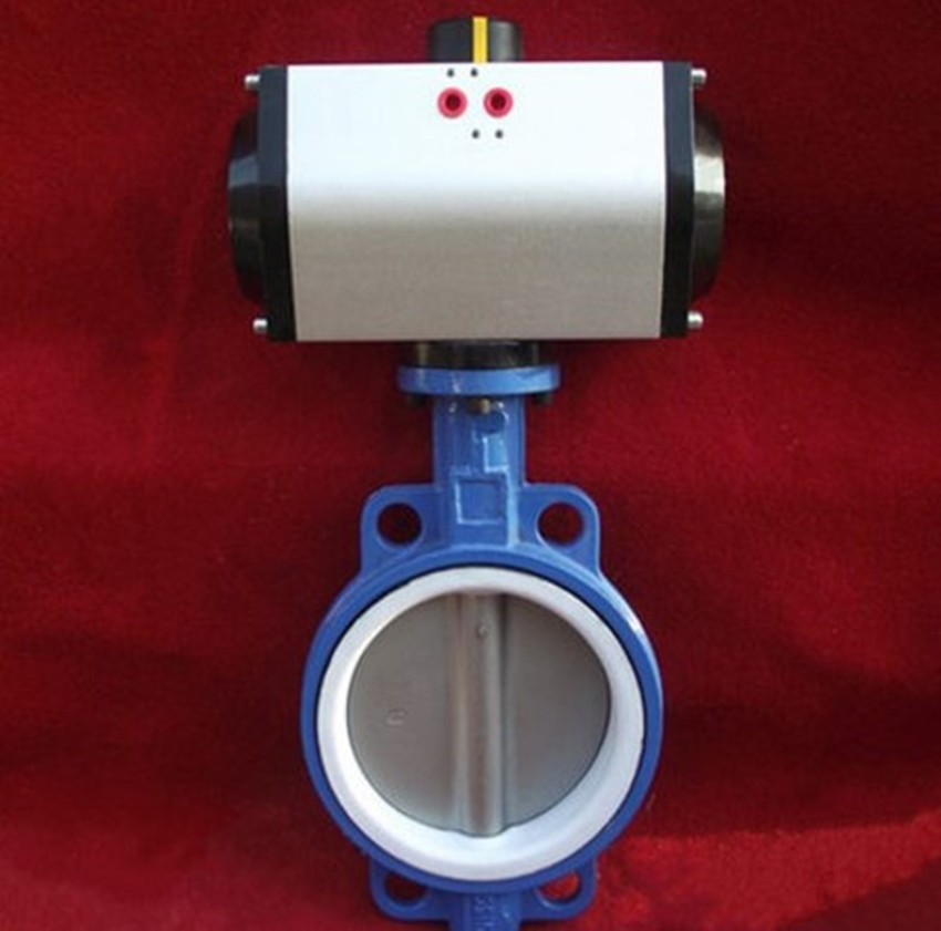 D671F-16 气动四氟蝶阀DN40 50 65 80 100 125 150 200 250 300