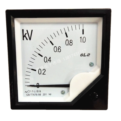 6L2-1000V/100V 1KV/100V 非直通电压表 千伏电压表 交流电压表