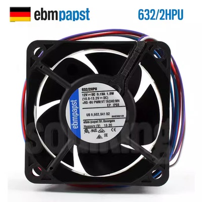 ebmpapst原装正品632/2HPU 6025 12V 1.6W IP68防水风扇散热风扇