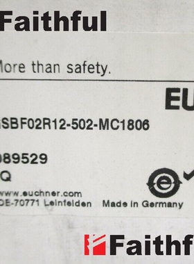 议价Euchner 089529 安士能安全开关 GSBF02R12-502-MC1806