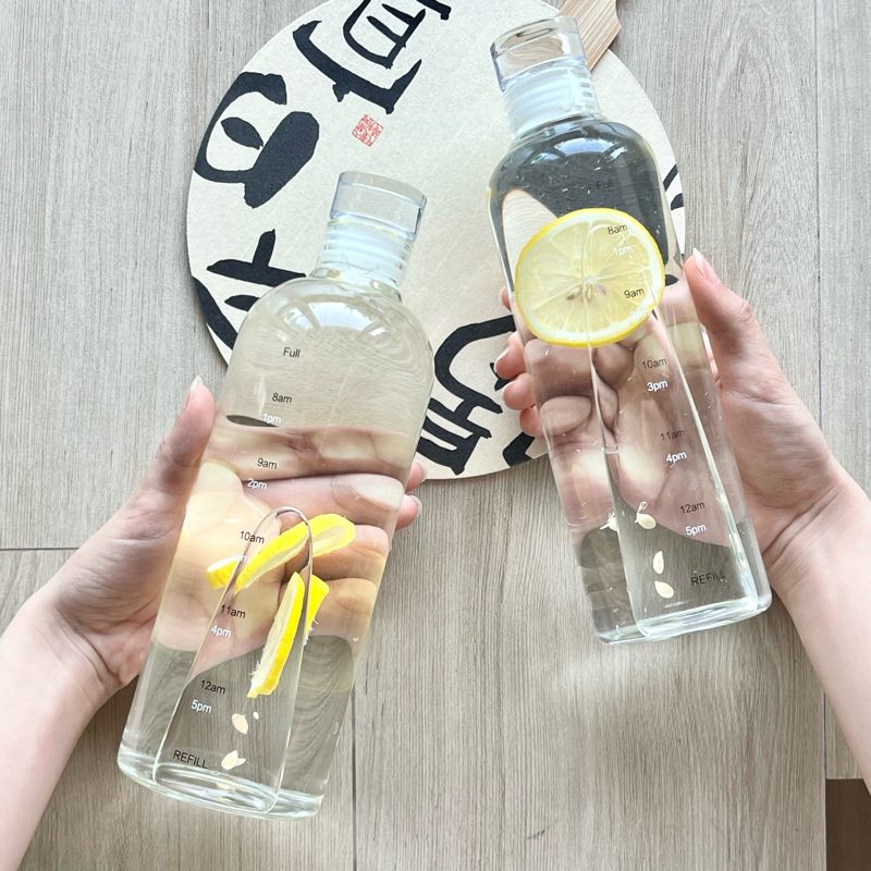 刻度玻璃杯高颜值饮料果