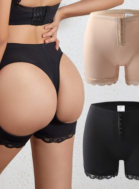 plump lace lifting buttocks Beauty pants 美体裤大码露臀裤女