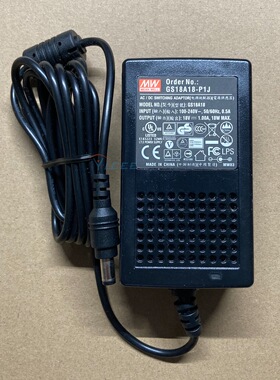 明纬GS18A18-P1J 18V1A直流电源适配器