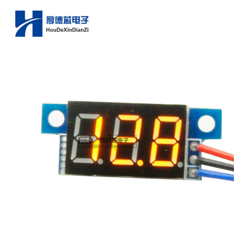 迷你DC DC 0-99.9V LED面板电压表3数字管显示电压表