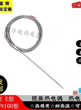 K E J型铠装热电偶WRNK WREK WZPK-191铠装Pt100探针式温度传感器