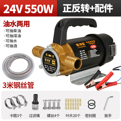 新款油水两用抽水泵抽油泵220V家用12V24V48V60V小型水泵插电包邮