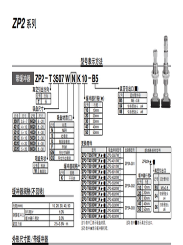SMC真空吸盘ZP2-R6010/6020/6030/8020/8030WNK/WSK10-06/04-A10