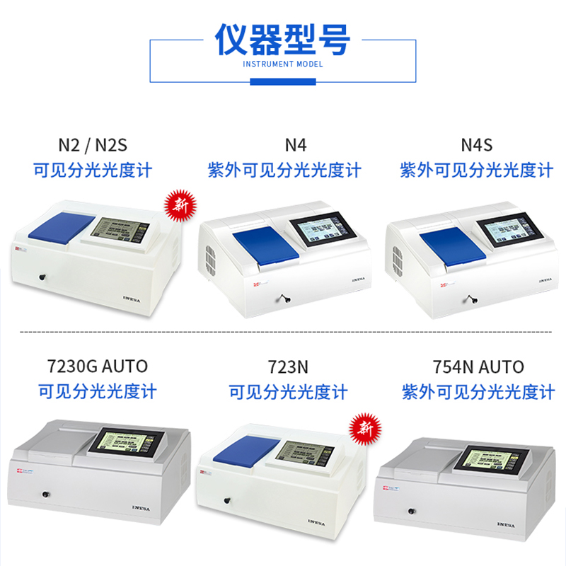 仪电上分紫外可见分光光度计752N754N755BN4N4S实验室光谱分析仪