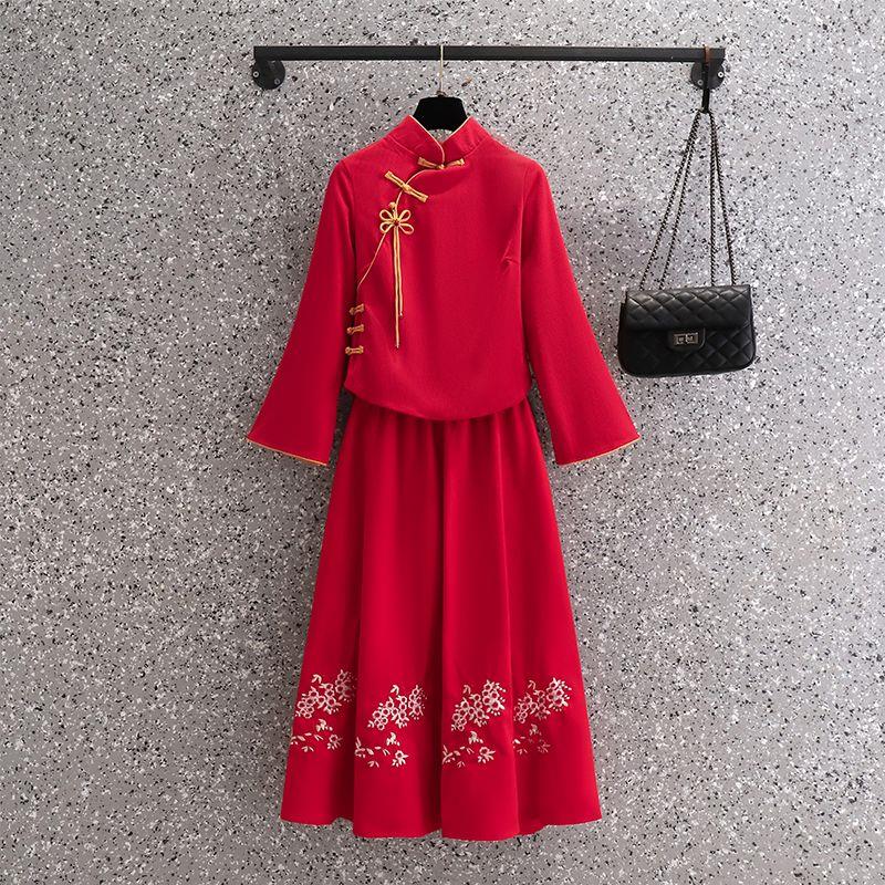 复古中国风秋冬新款女装