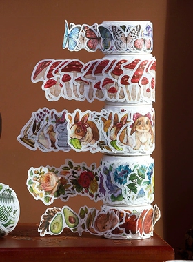 100Pcs/Roll Flower Petals Washi Tape Diary Paper Stickers Ro