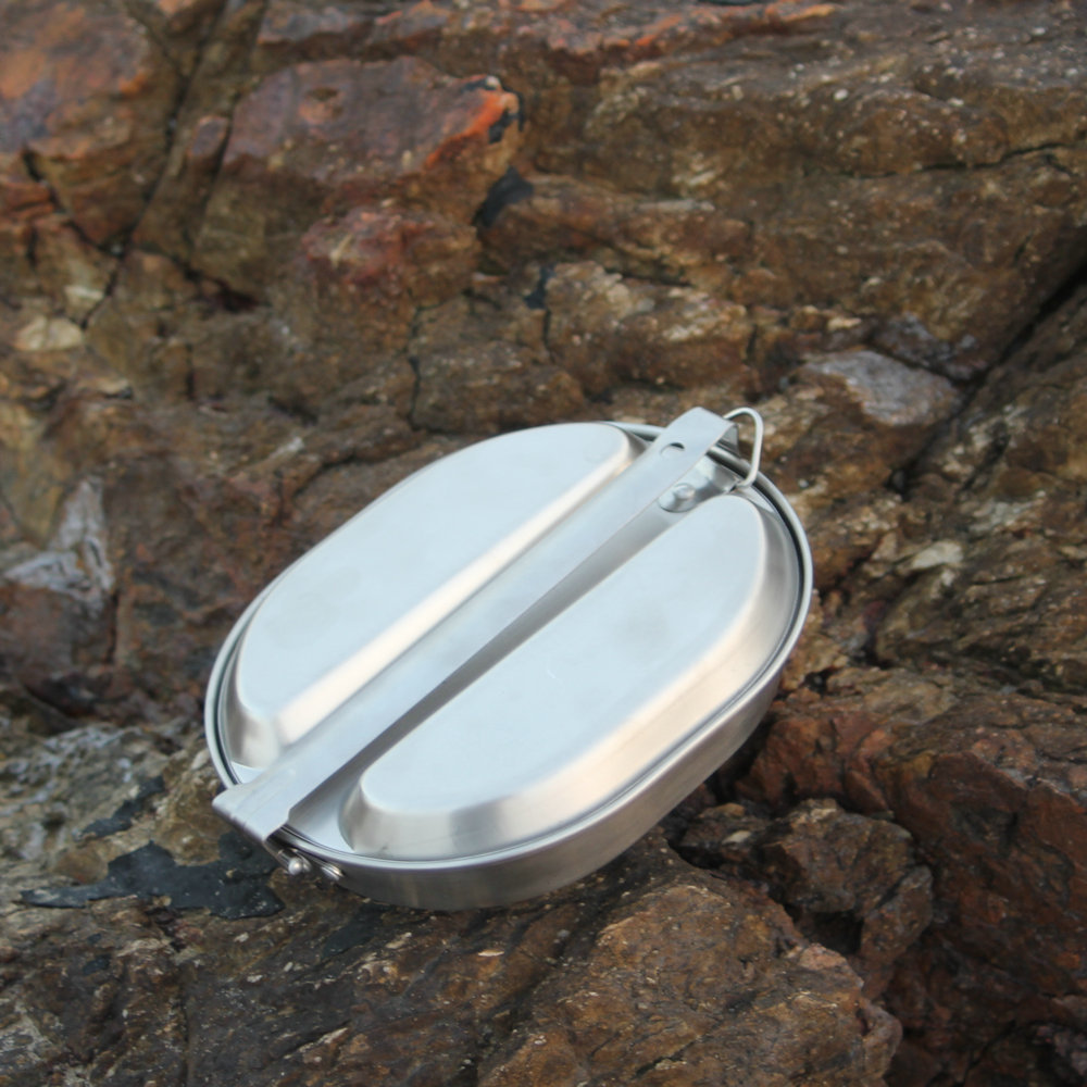 野餐饭盒不锈钢圆形便携