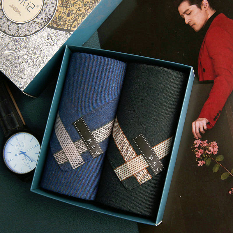 和木记男人三十高端手帕纯棉男士教师节礼物夏天擦汗手绢柔软吸水