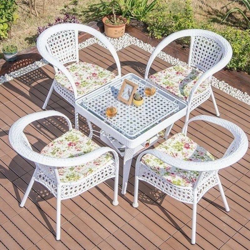 阳台休闲桌椅户外桌椅藤编椅子茶几阳台茶桌椅小户型白色桌椅三件,床上用品,被套定制,淘宝优惠券,粉丝福利购,淘宝优惠卷