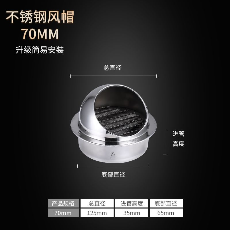 新款304不锈钢风帽通风透