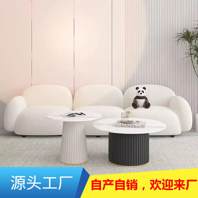 简约现代豆腐块服装店铺双人小沙发网红款北欧客厅小户型布艺沙发