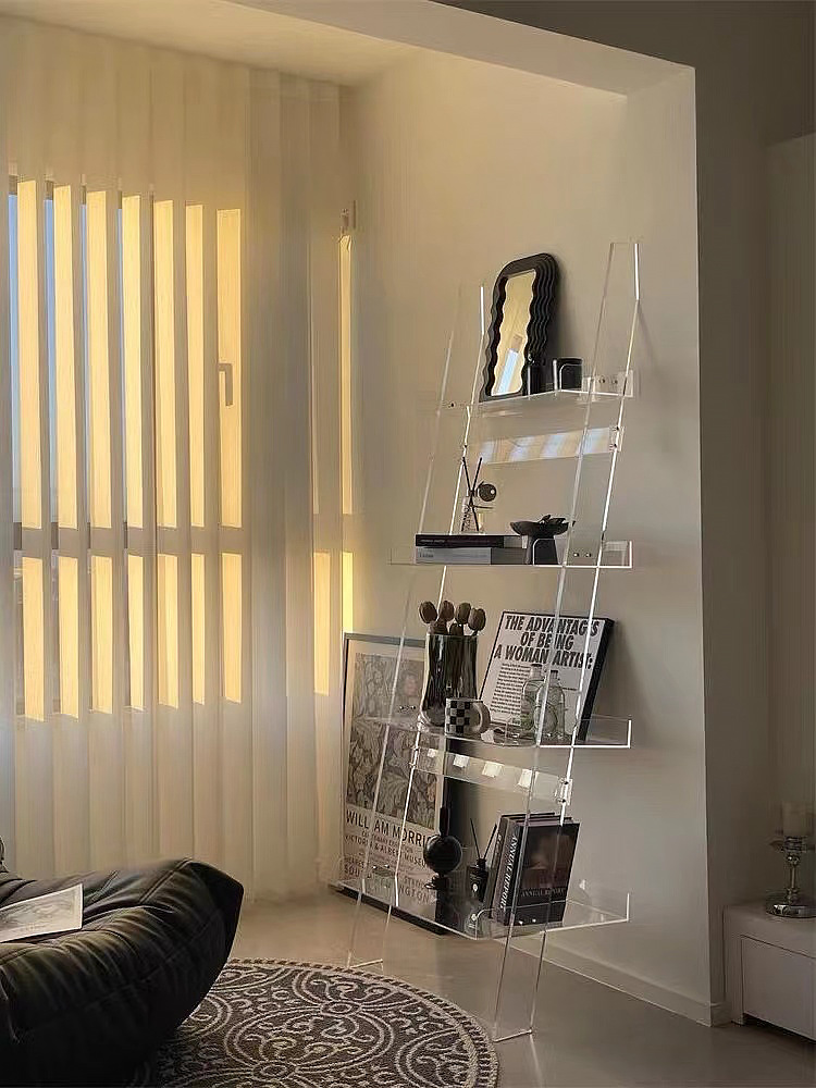 亚克力置物架靠墙书客厅