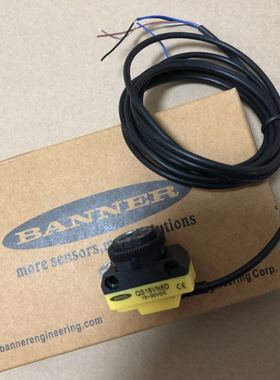 LED红外光BANNER邦纳光电开关QS18VN6D黄色传感器10-30VDC线长2米