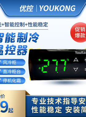 风冷柜wifi智能数显电子温控器冷库冰柜温度控制器温控远程调温器