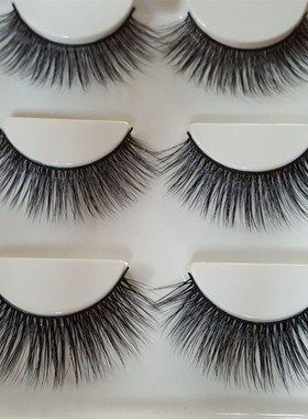 3 Pairs Women Ladies Natural Soft Eye Lashes Makeup Handmade