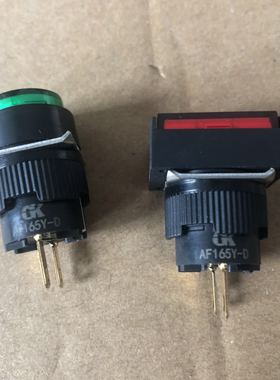 红色AF165Y-D富士型16mm圆形指示灯LED24V绿色长方形2只脚信号灯