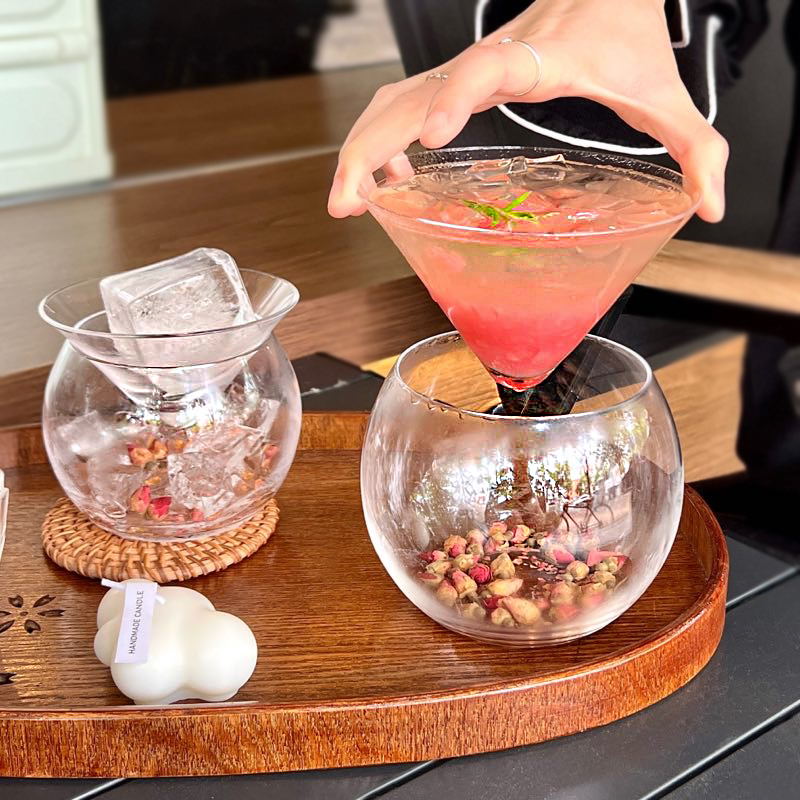 创意花茶杯水晶鸡尾酒玛