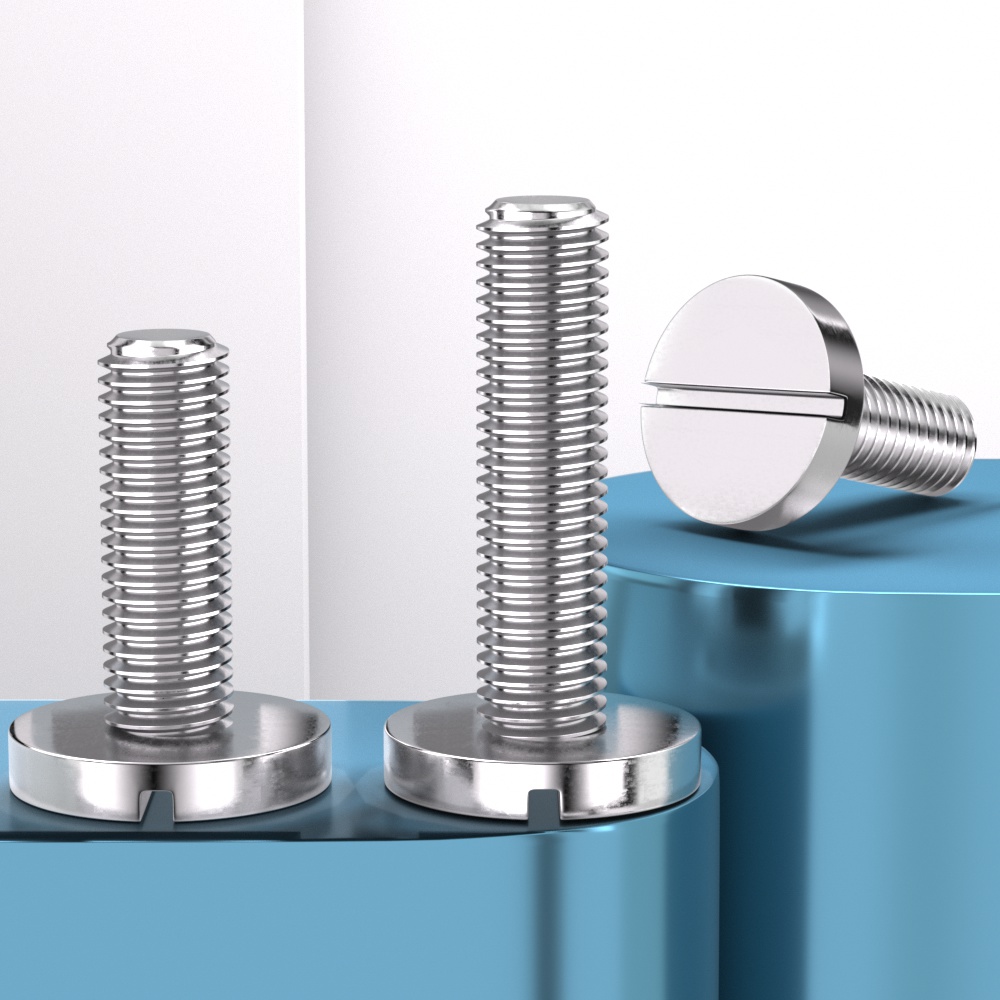 不锈钢平头大圆一字螺丝