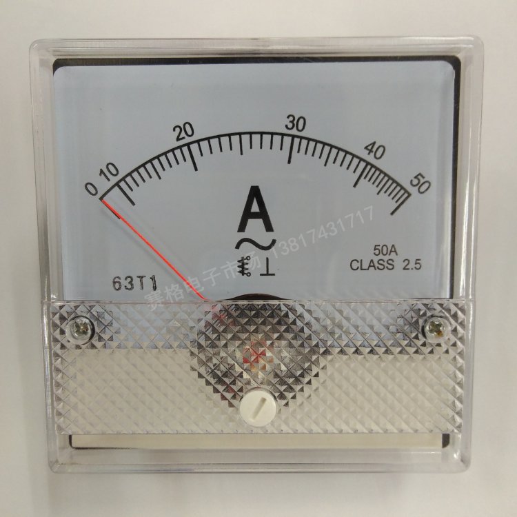 63T1 30A 50A 交流指针式电流表  开关柜表 交流电流表电压表