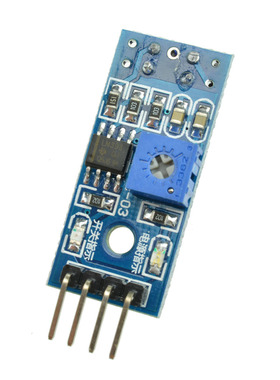 循迹模块TCRT5000 4PIN寻迹避障智能小车红外光电反射循迹传感器