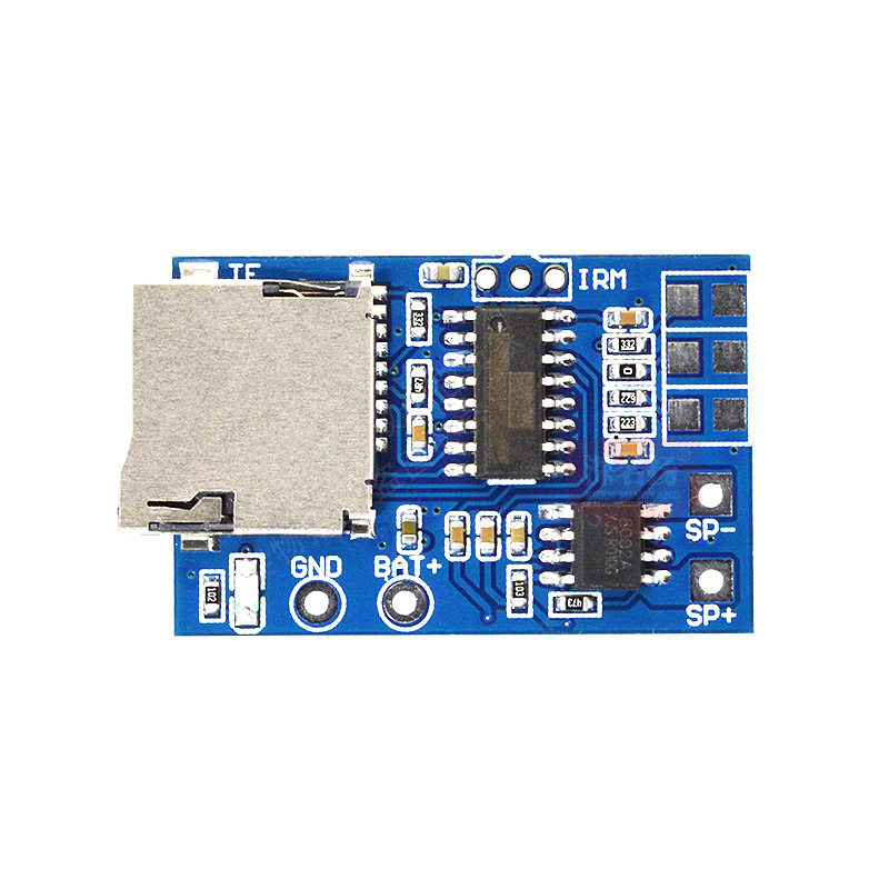 TF卡MP3解码板解码模块3.7-5V供电 带2W混合单声道记忆播放器模块