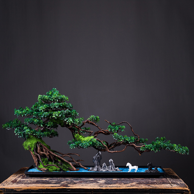 仿真摆件装饰品迎客松假