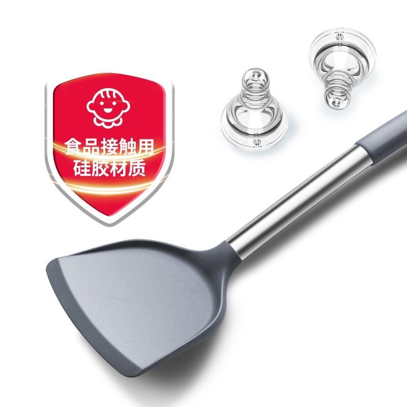 乳胶橡胶锅铲子耐高温厨房饭铲子硅胶网红耐炒菜汤勺煎铲厨具套装