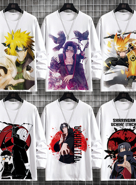 火影忍者衣服鸣人宇智波鼬动漫周边t恤青少年秋冬长袖打底衫卫衣