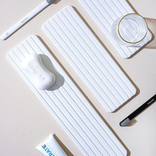 浴室矽藻土吸水凉垫洗手台小洗漱杯垫子矽藻泥牙刷垫防水肥皂托厨