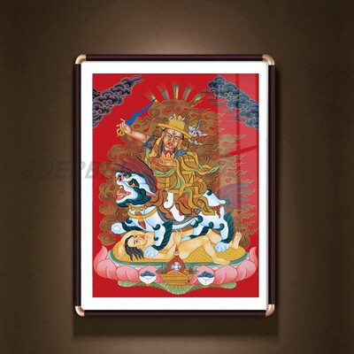 多杰雄登画像藏族格鲁派皈依境唐卡挂画佛堂护法神金刚佛像装饰画