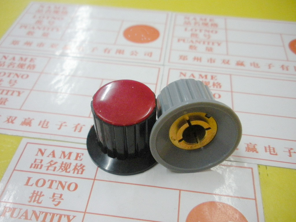 顶部开丝灰色黑红电位器