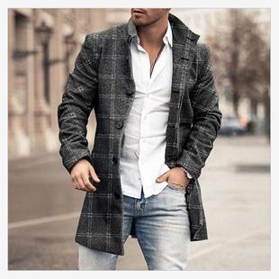 Trench Coat Men Jacket Mens Overcoat Clothes Casual Fashion