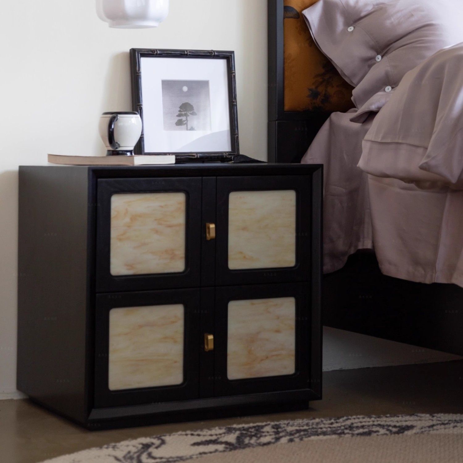 北欧实木复古模块卡门柜