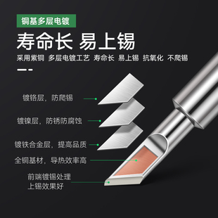 烙铁咀905S烙铁芯60W尖头小刀头 黄花907电烙铁头905E通用型内热式