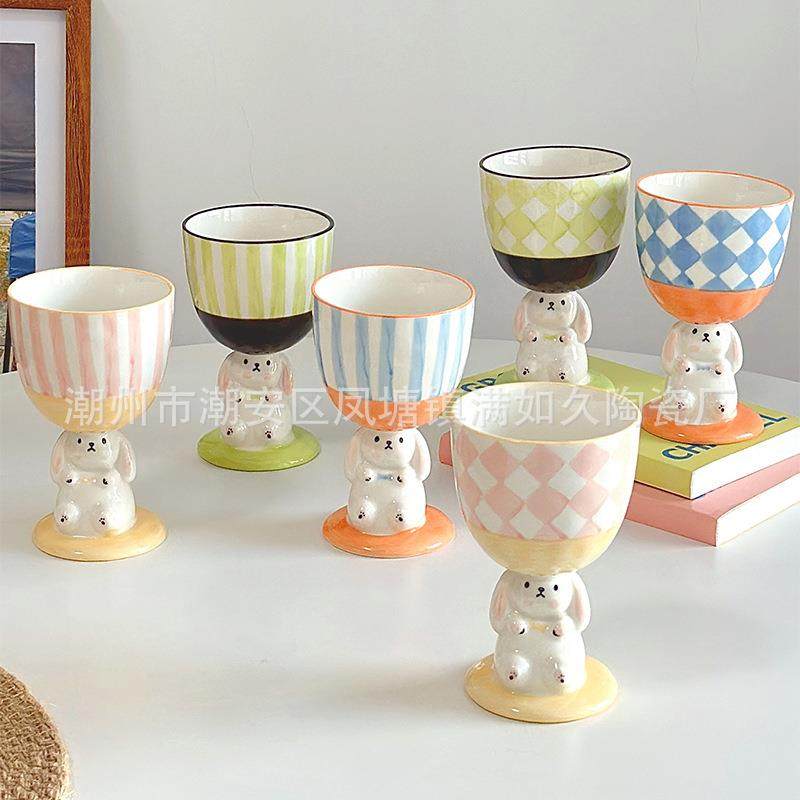 可爱手绘立体兔子高脚杯伴手礼高颜值陶瓷马克杯生日礼物水杯女生,搬运/仓储/物流设备,其他起重搬运设备,淘宝优惠券,粉丝福利购,淘宝优惠卷