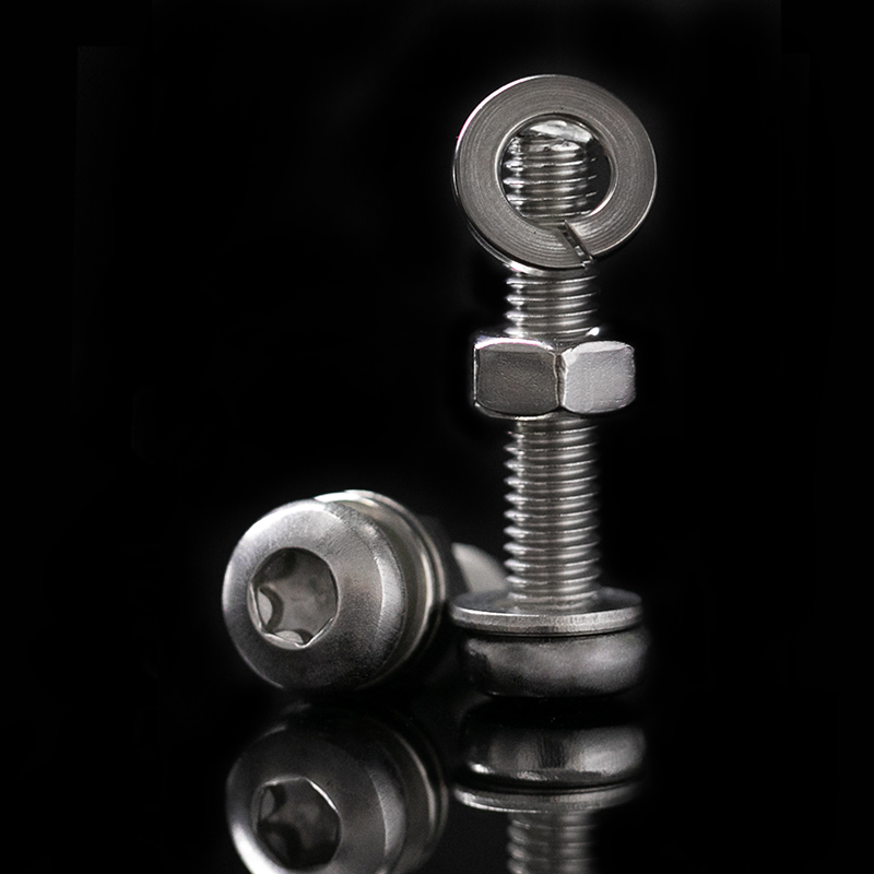 不锈钢圆头梅花螺丝钉母