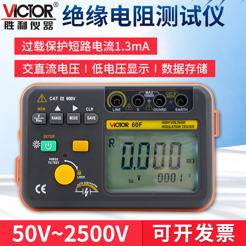 胜利仪器数显绝缘电阻测